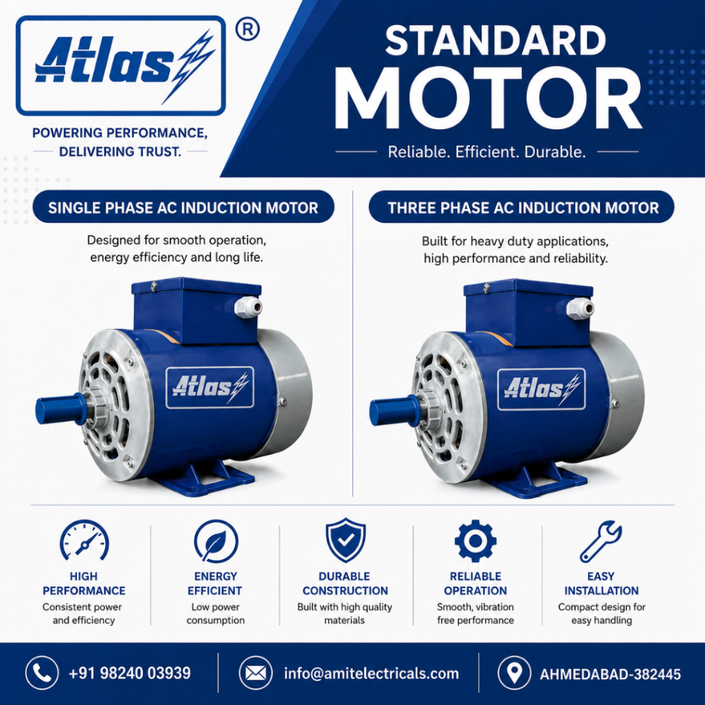 Single Phase Motor Manufacturer Ahmedabad | Atlas Electrical