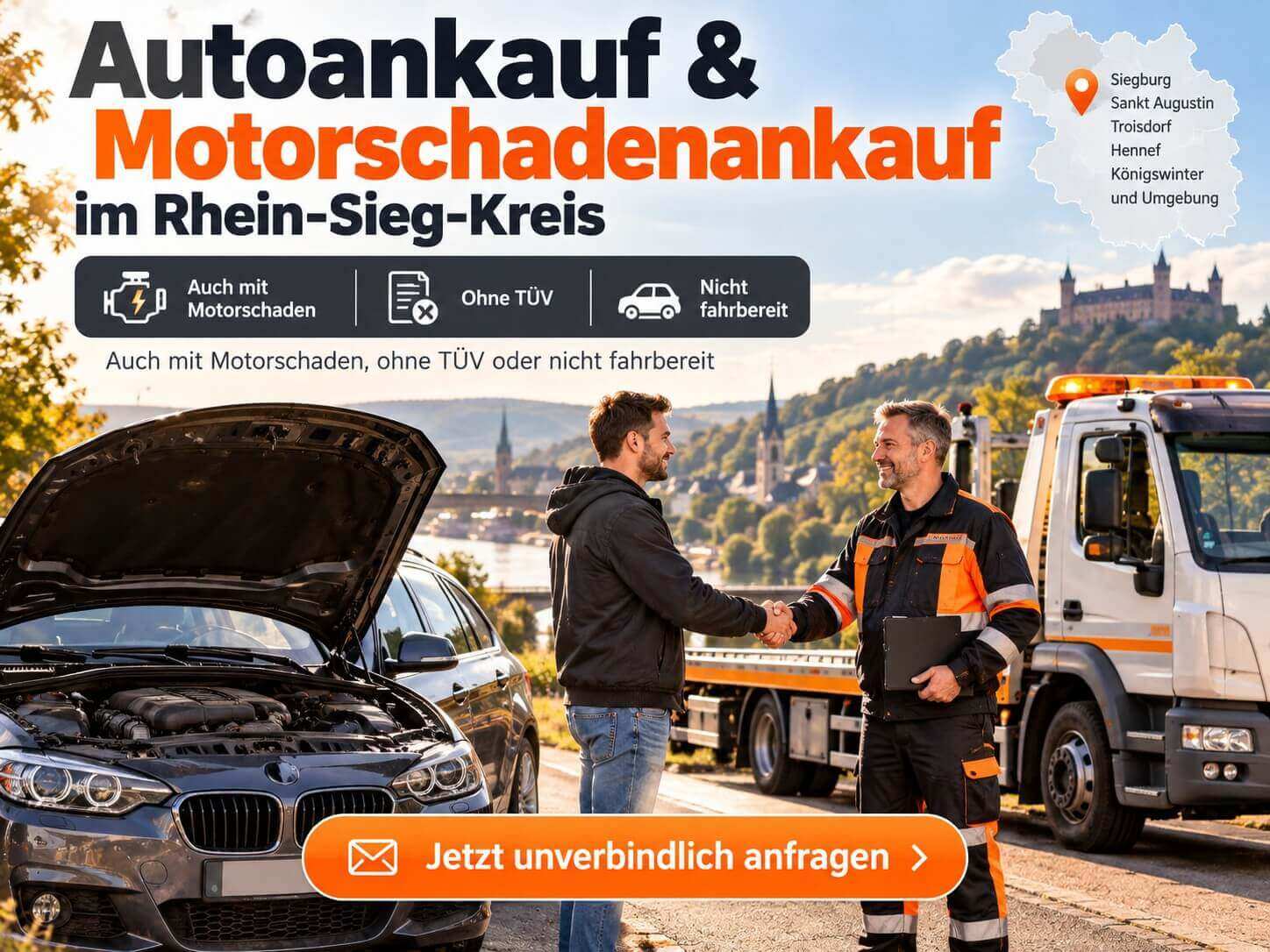 Autoankauf-Motorschaden Ankauf-PKW Ankauf Rhein Sieg Kreis